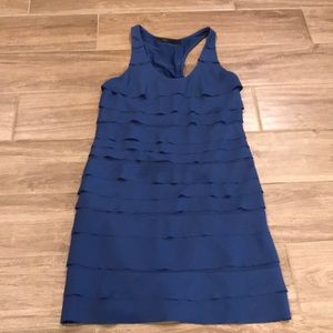 Blue ruffle BCBG dress